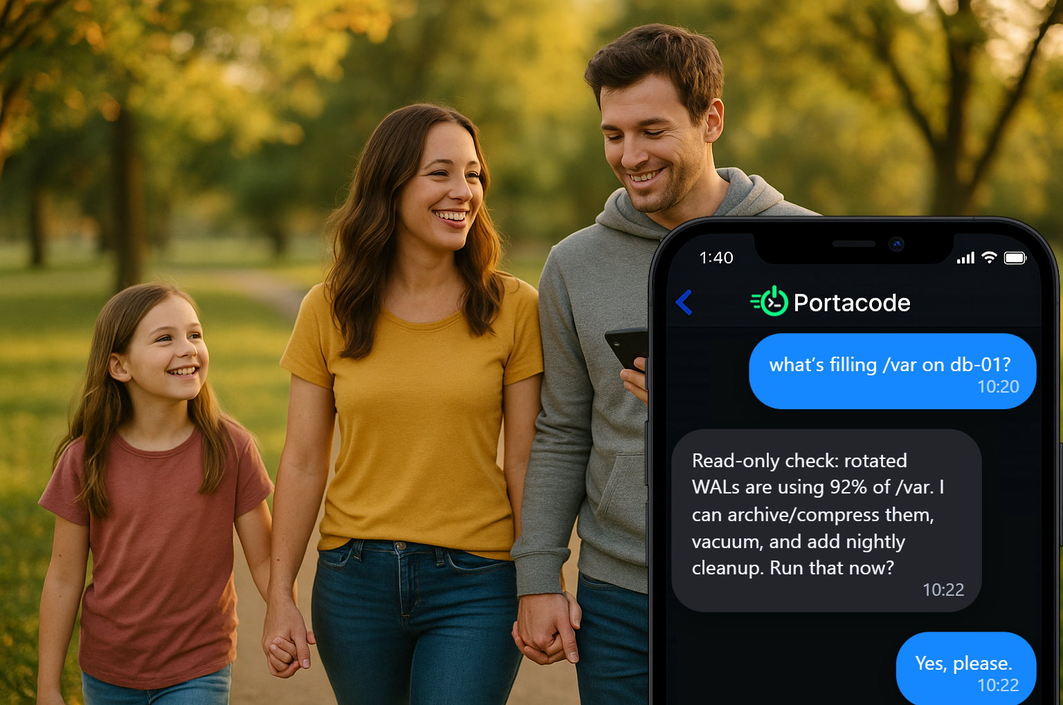 After - Mobile coding with Portacode